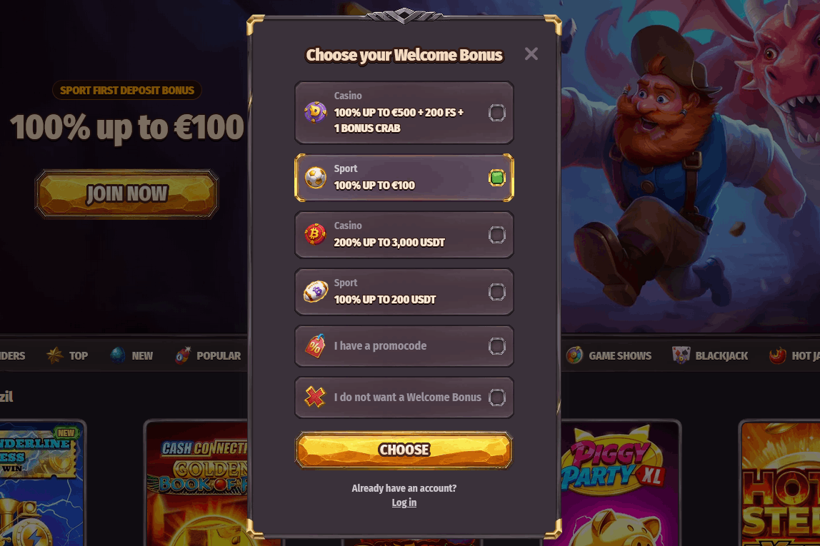 Step 2 — Register your casino account